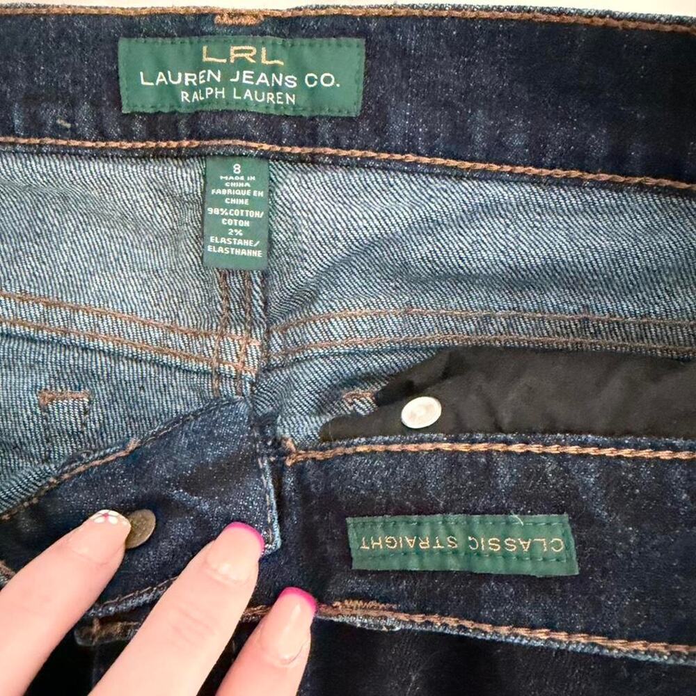 Ralph lauren size 8 dark denim jeans - Picture 4 of 4